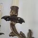 Paire d'appliques bronze doré 3 branches
