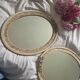 paire de miroirs ovales anciens
