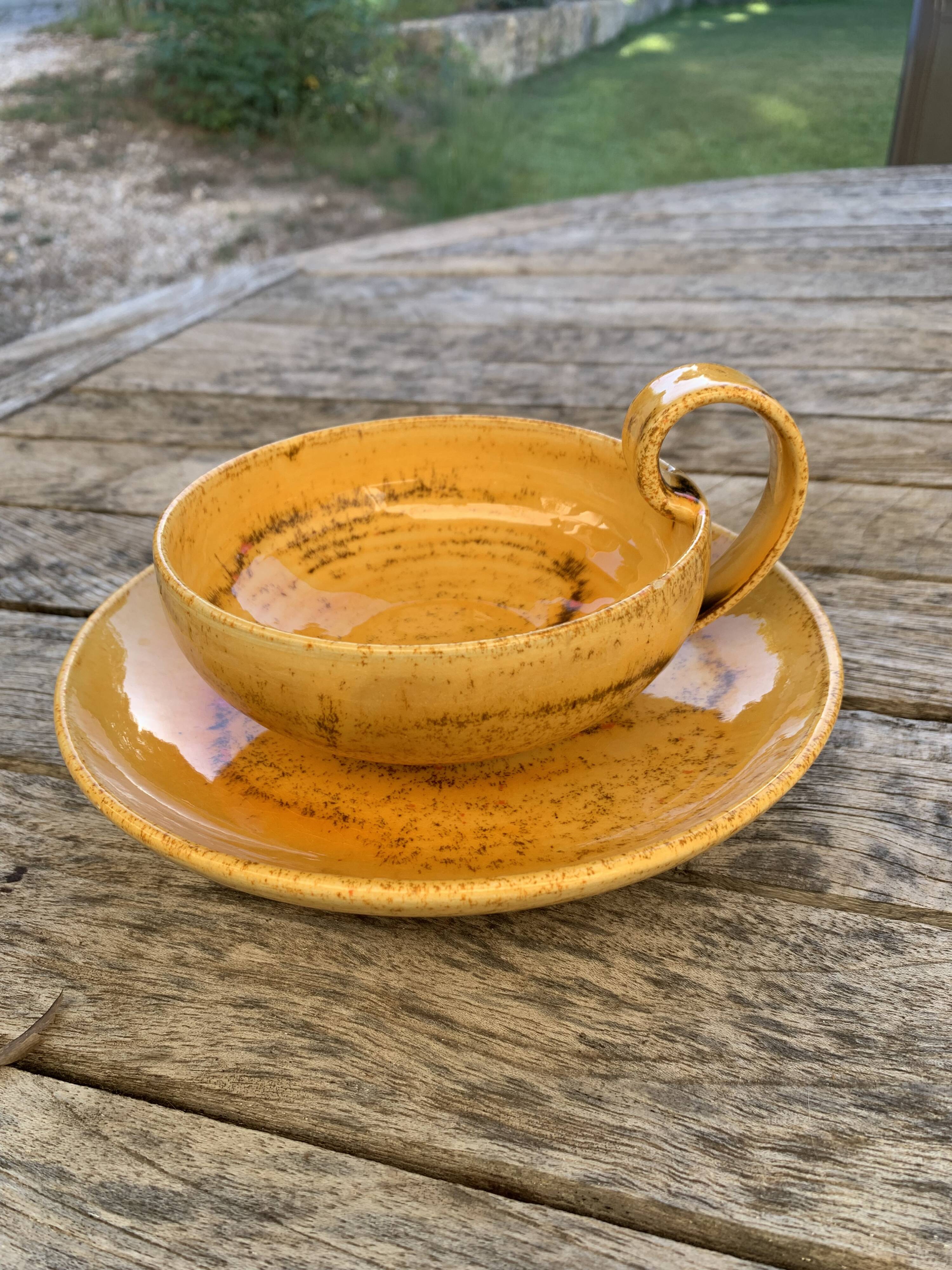 Tasse à thé en céramique danoise Kahler Hak