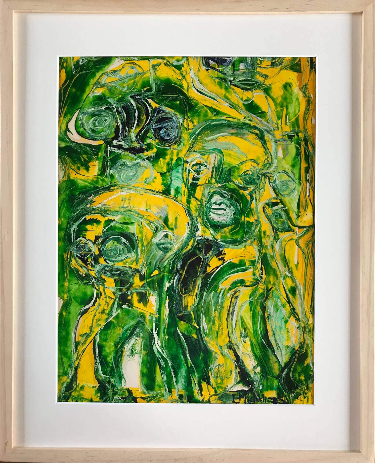 L. MITCHELS, active 20th century. Composition, 1971. Acrylic on paper.