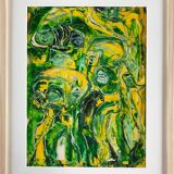 L. MITCHELS, active 20th century. Composition, 1971. Acrylic on paper.