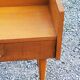 Vintage bedside table of the 50s in blond oak bobbin feet