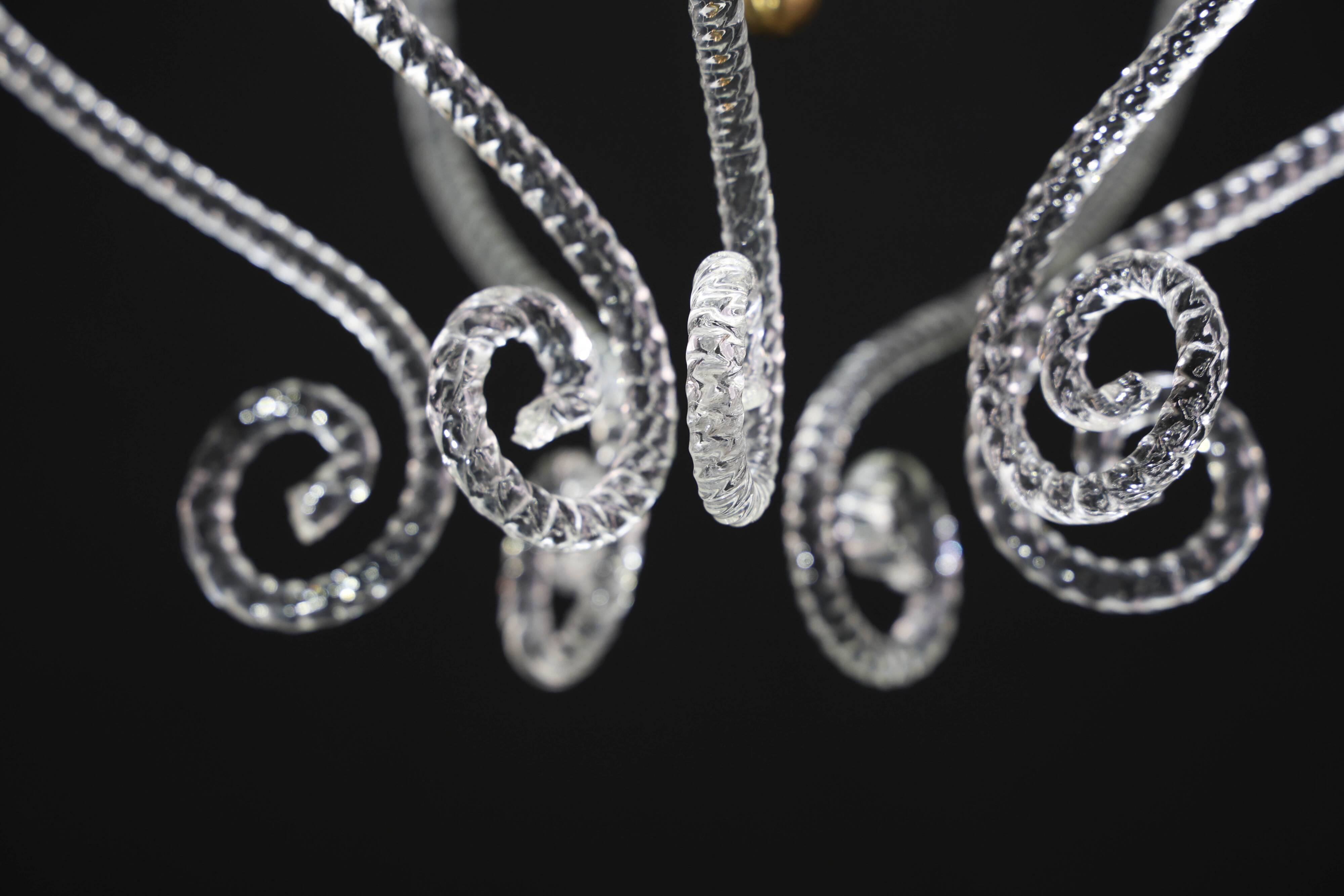 Art Decò Barovier e Toso "Fountain" Murano Glass Chandelier, 1950