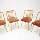 1960s Antonin Suman Beech Dining Chairs, Set of 4