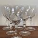 4 crystal wine glasses with stems