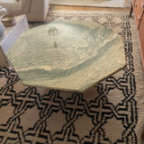 Octagonal marble coffee table