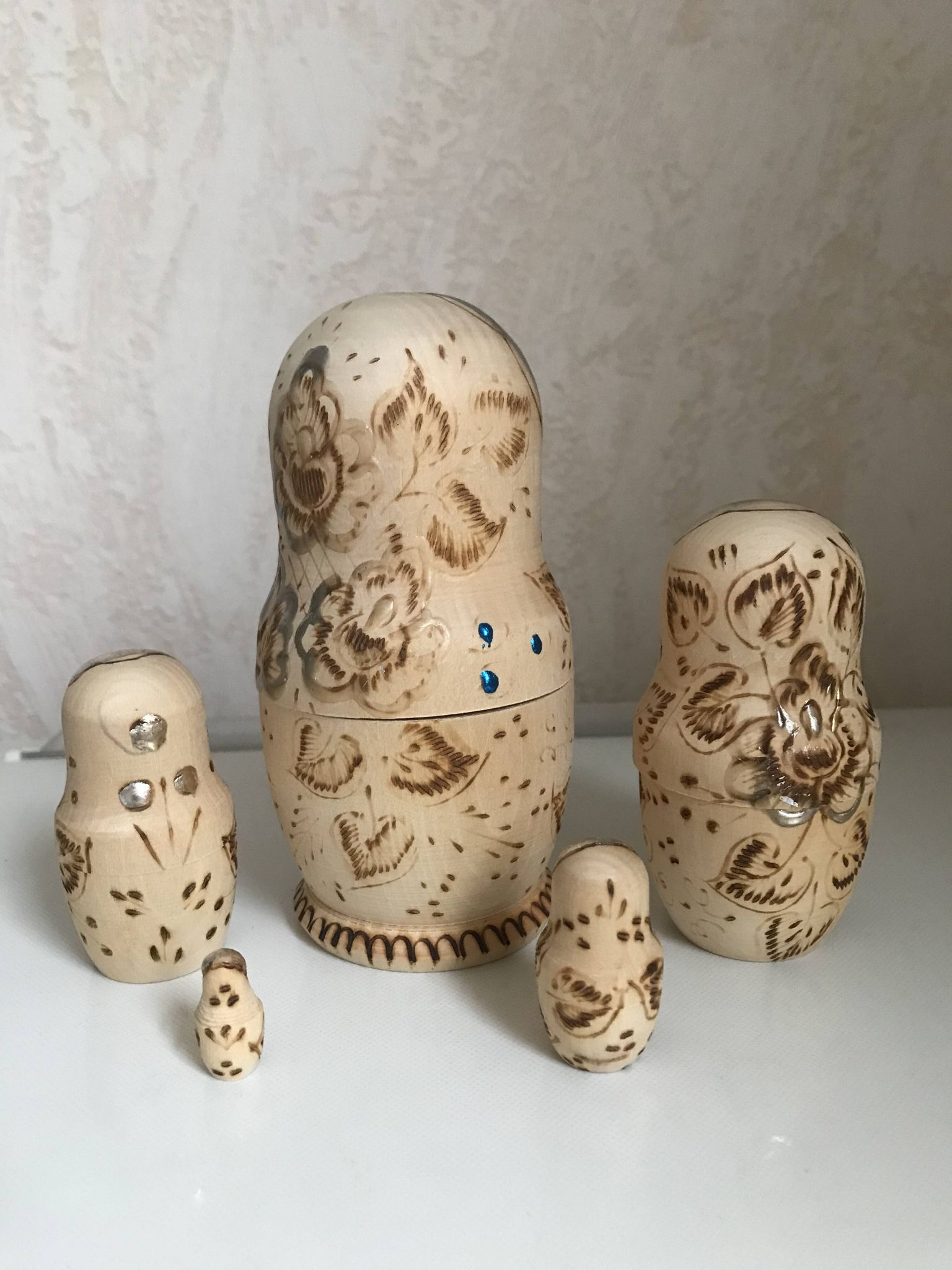 Set of wooden dolls