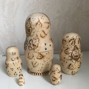 Set of wooden dolls