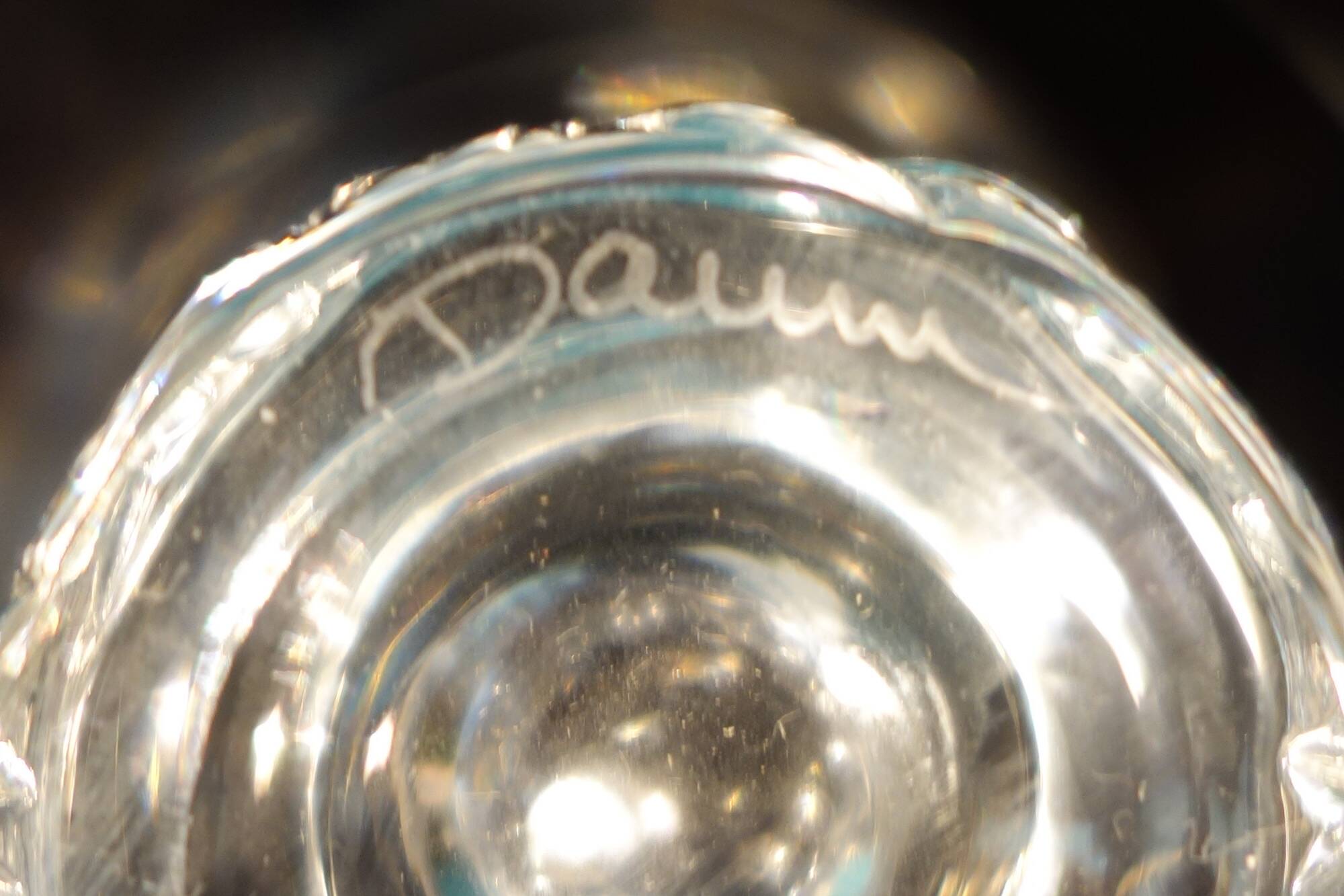 6 Daum Kim model wine glasses, mid-20th century