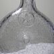 Cognac carafe Daum France Lorraine cross in bubbled crystal, 1960s-70s.