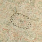 6x9 Peach Orange Turkish Vintage Rug, 192x288Cm