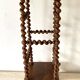 Side table, antique pedestal table in turned wood