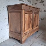 Low cherry wood sideboard with 1 drawer and 2 doors