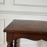 Antique beaded wood side table