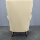1950s Danish High Back Wing Lounge Chair Newly Reupholstered