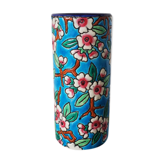 Longwy roll vase