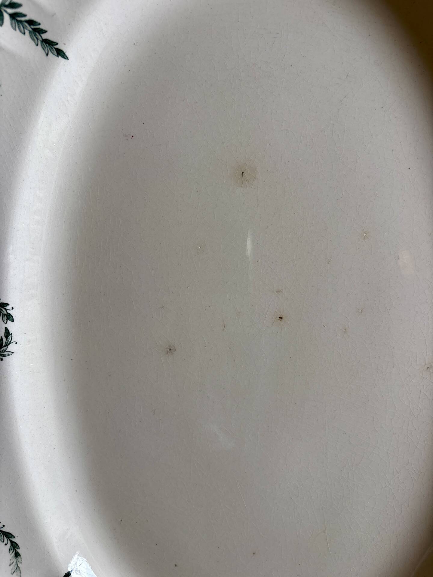 Set of 2 antique ironstone dishes - Villey de Longchamp