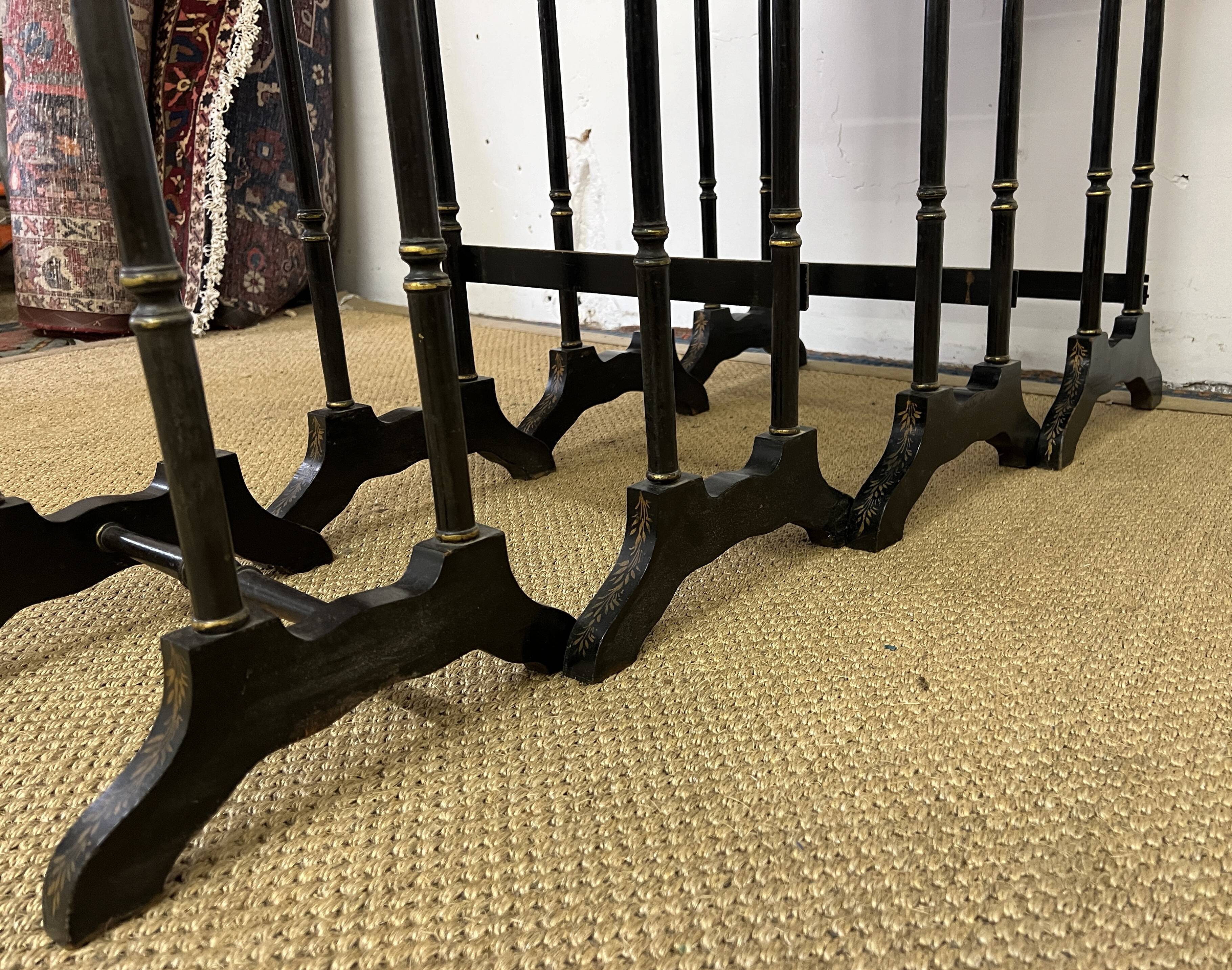 Set of 4 wooden nesting tables, Napoleon III