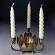 Art deco waterlily candleholders, France, 1960s