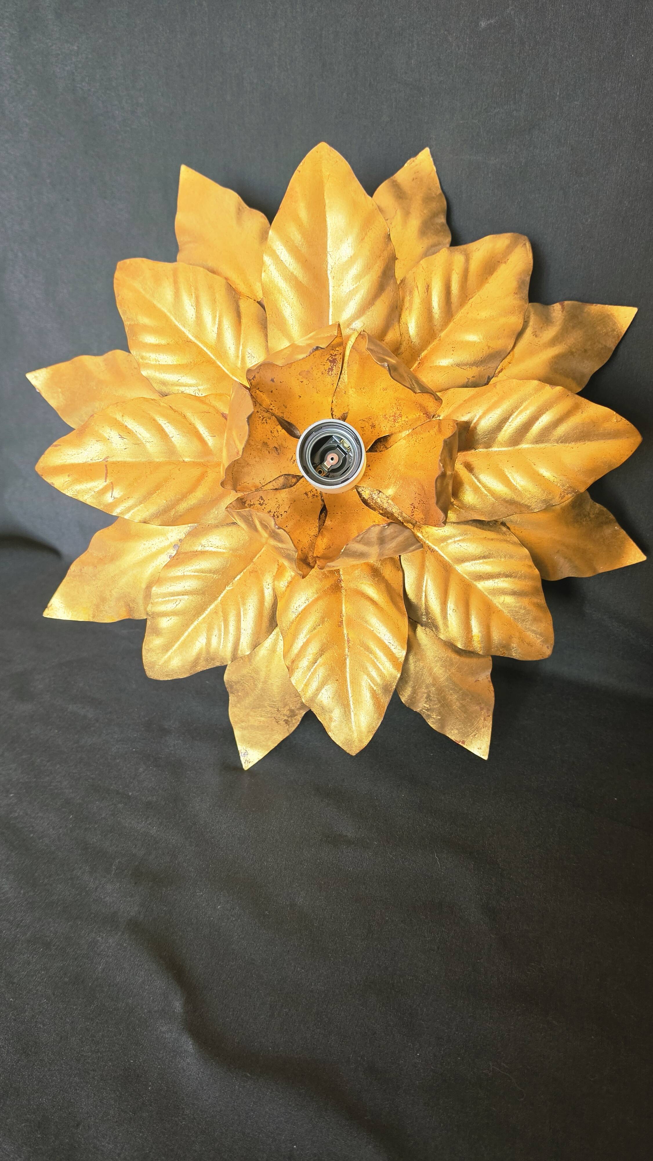 Vintage wall light "Sun and Flower" in the style of Banci Firenze (1960s)
