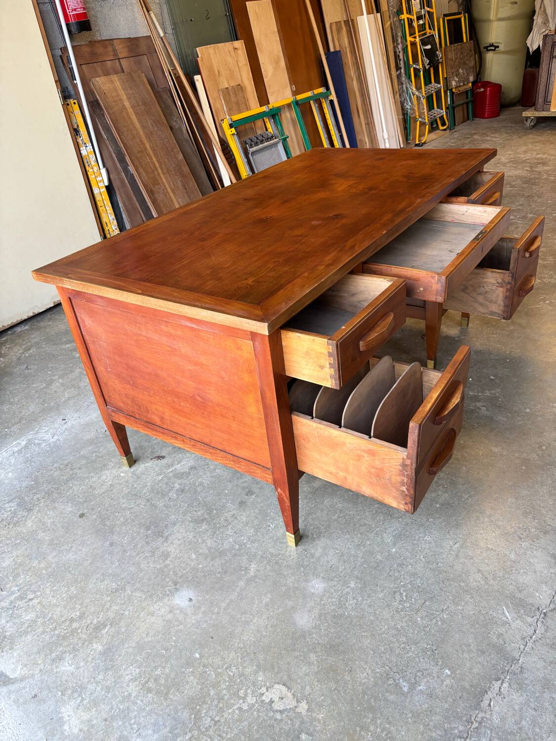 Vintage double-sided minister's desk