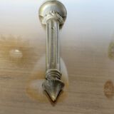 Pair of art deco wall lights in marbled glass and brass