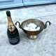 Swan Ice Bucket Brass French Vintage Footed Barware