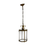 Lantern in brass and chissed glass