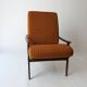 Fauteuil en teck scandinave design vintage des années 70 1970