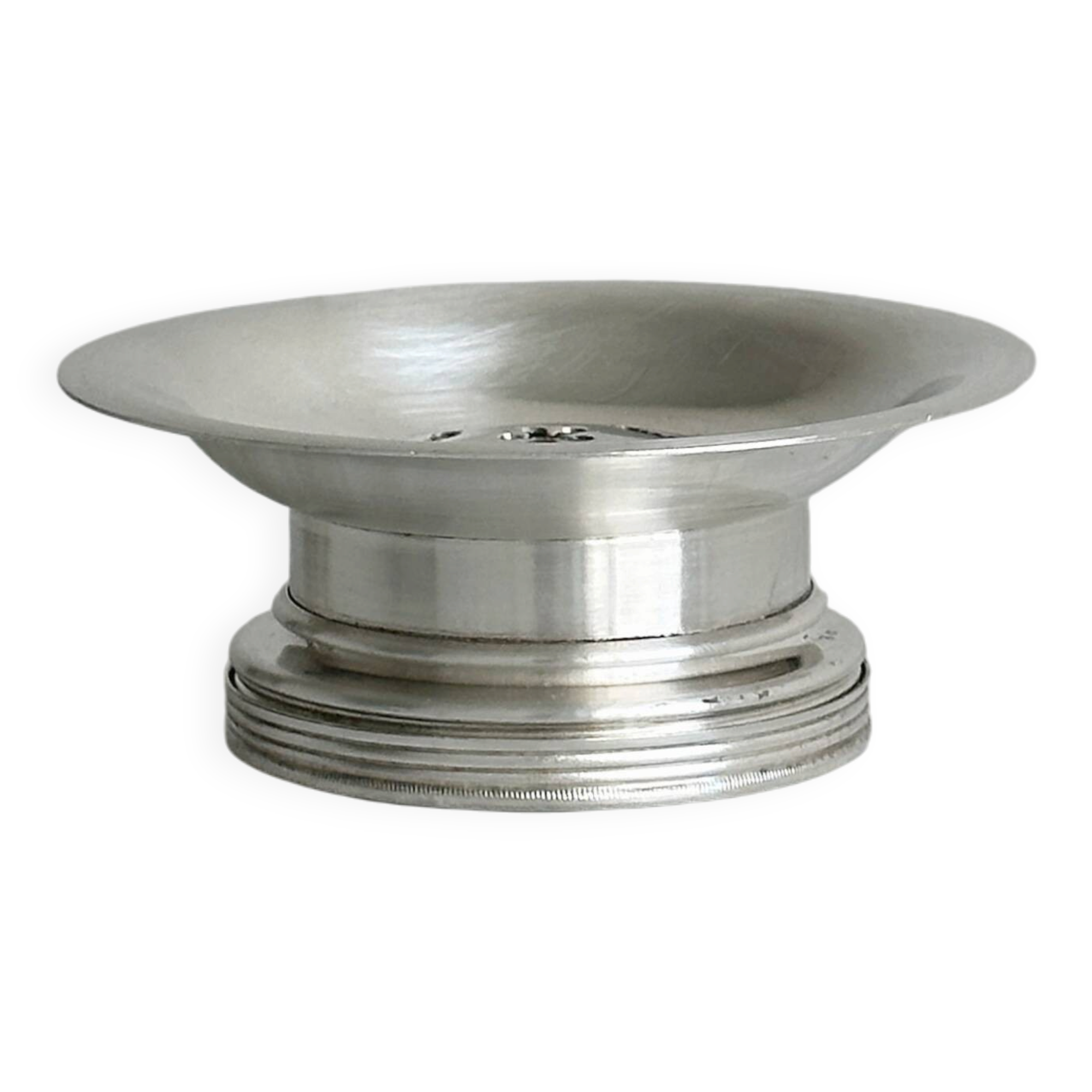 Silver-plated metal butter dish Coquillor