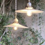 Pair of opaline bistro 1920 porcelain sockets