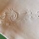 12 old damask linen napkins with a monogram