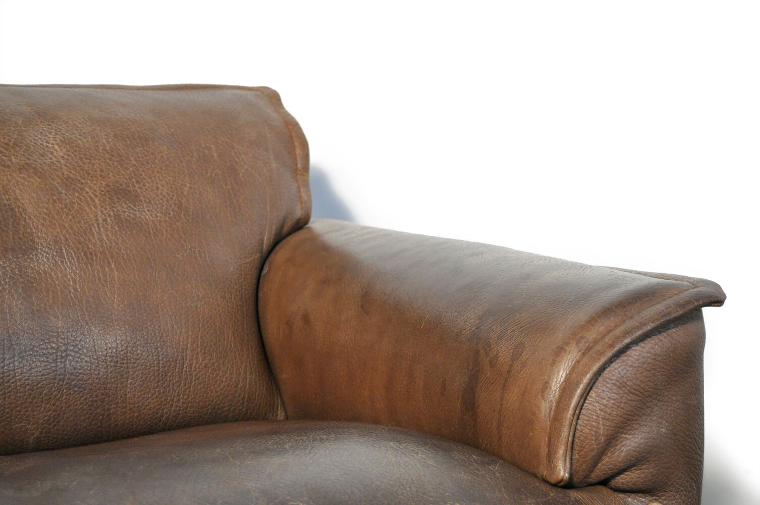 Neck leather 2-seater sofa by Hugo de Ruiter for Leolux, 1970s Netherlands