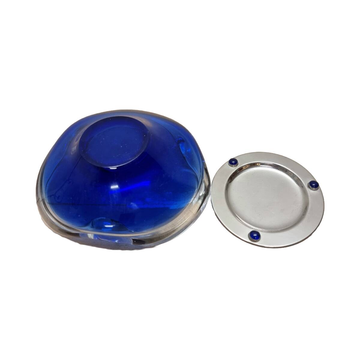 Blue Murano Glass Bowl, 1990s, Vintage