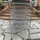 Vintage rolling cart dessert trolley