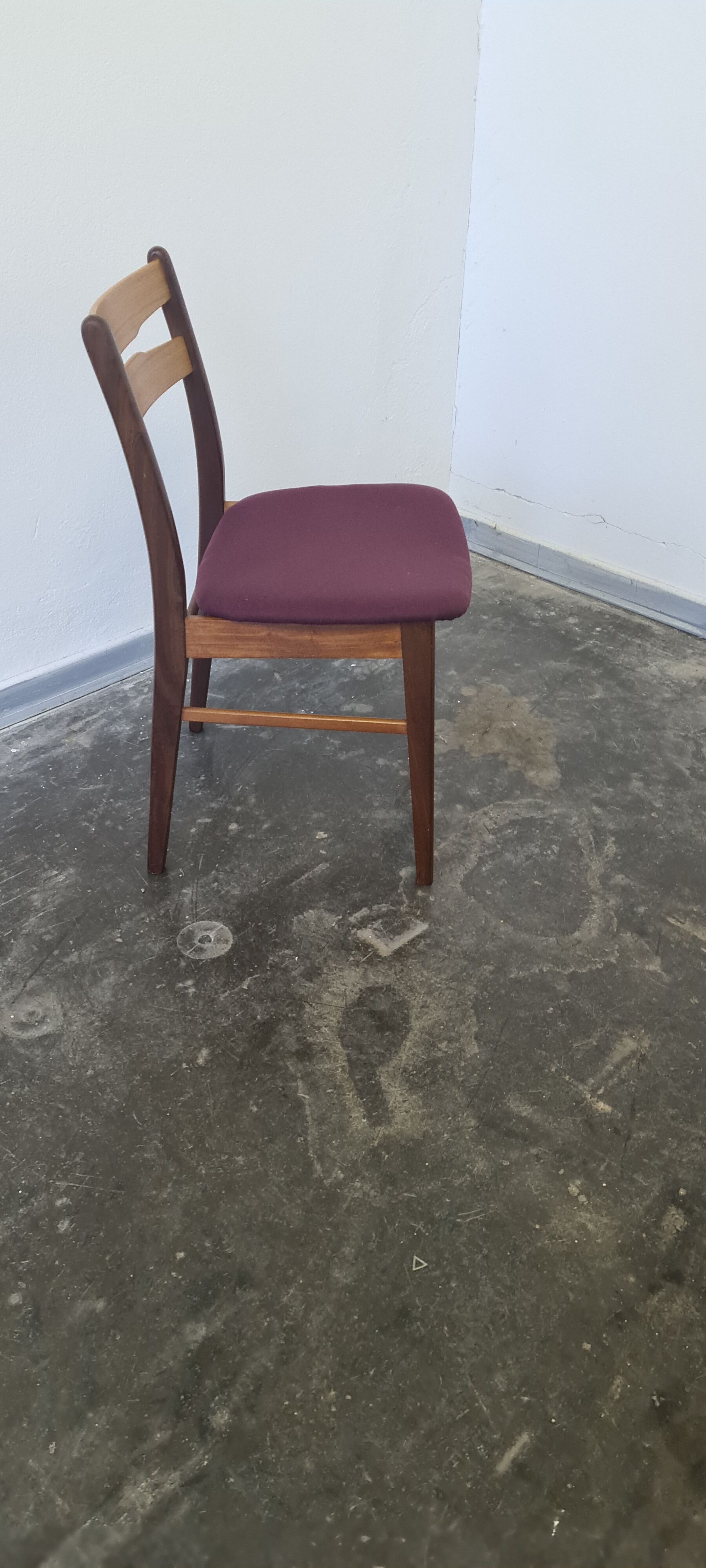 Set of six vintage teak dining chairs