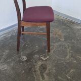 Set of six vintage teak dining chairs