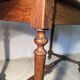 Antique solid wood table with turned legs