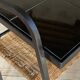Metal and rattan coffee table