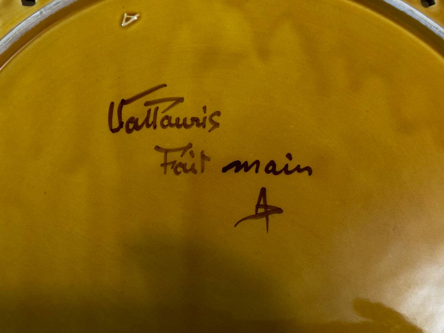 Ceramic plate Vallauris - Pierced decoration Olives - 1950s