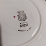 Gien earthenware dessert plate, Briare decor