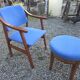 Scandinavian style armchair + velvet footrest