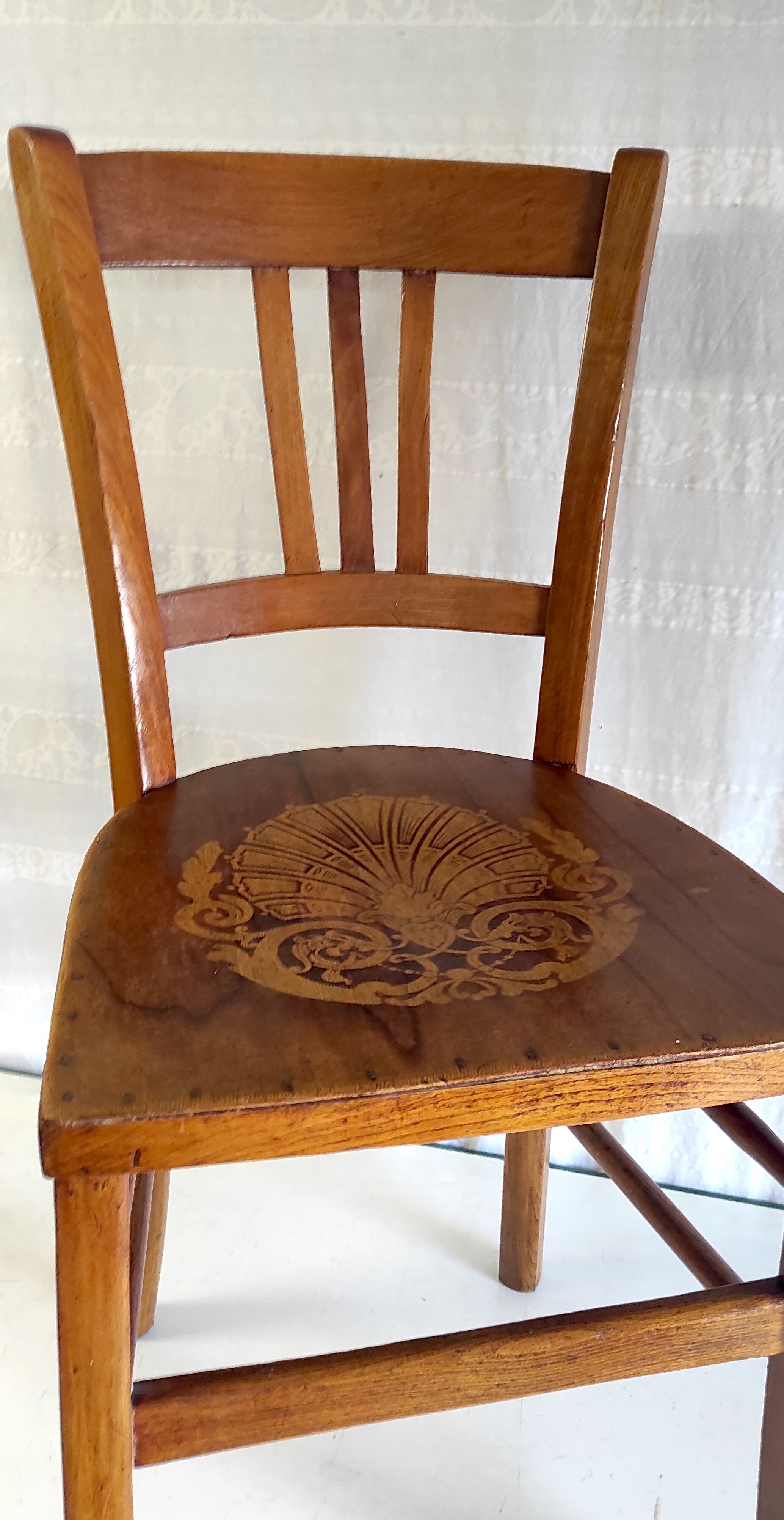 Bistro chair in solid beech – 50s/60s