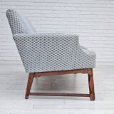 1970s, Danish 3 seater sofa, original good condition, velour, oak wood.