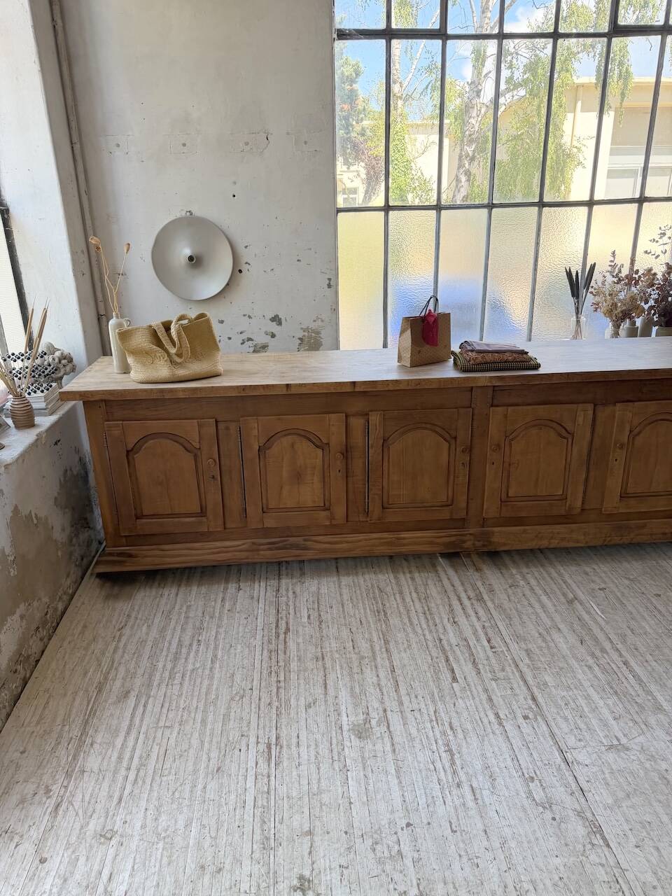 Rustic sideboard XXL 4m solid oak 1950