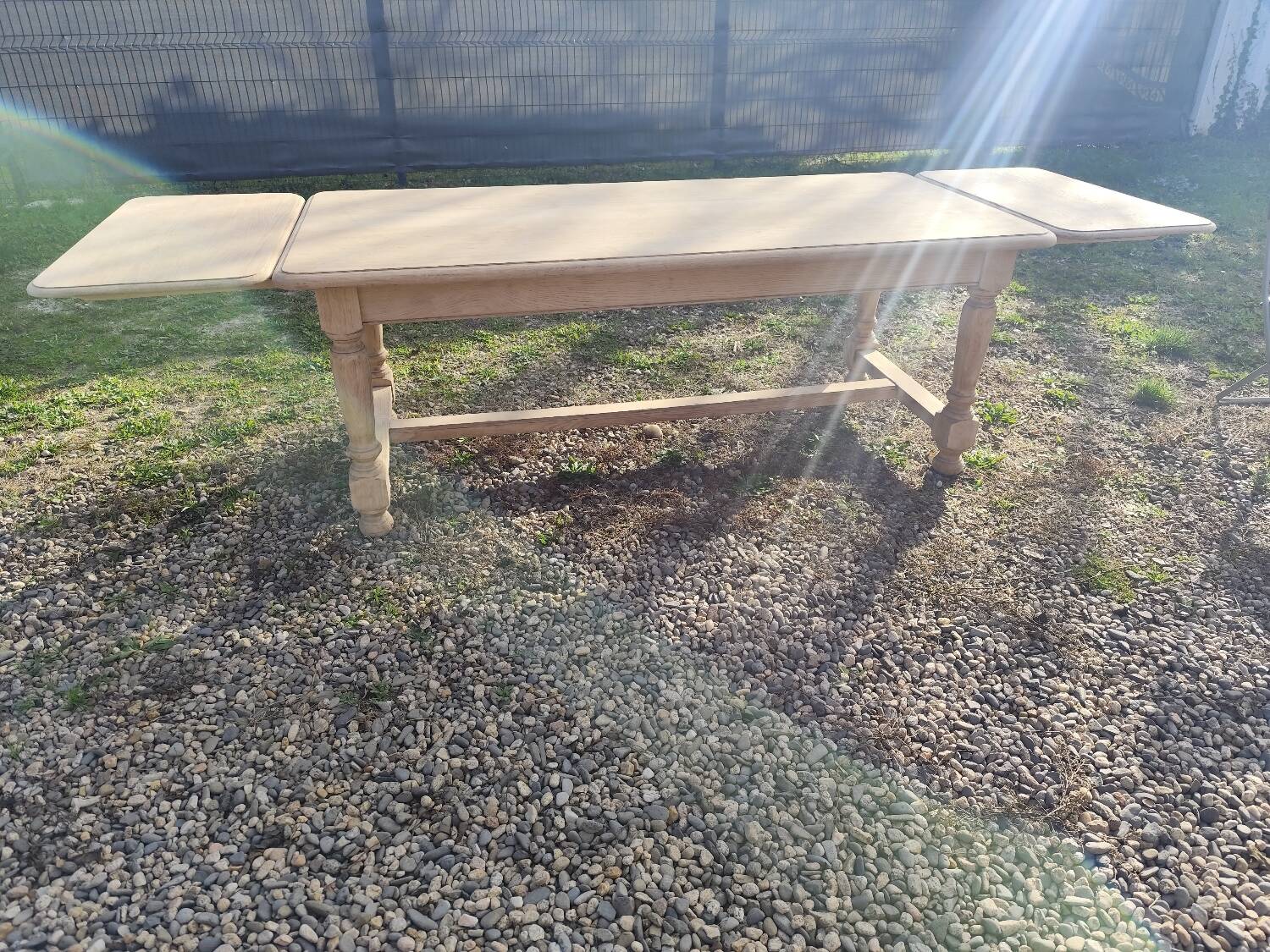 Farmhouse table with extensions