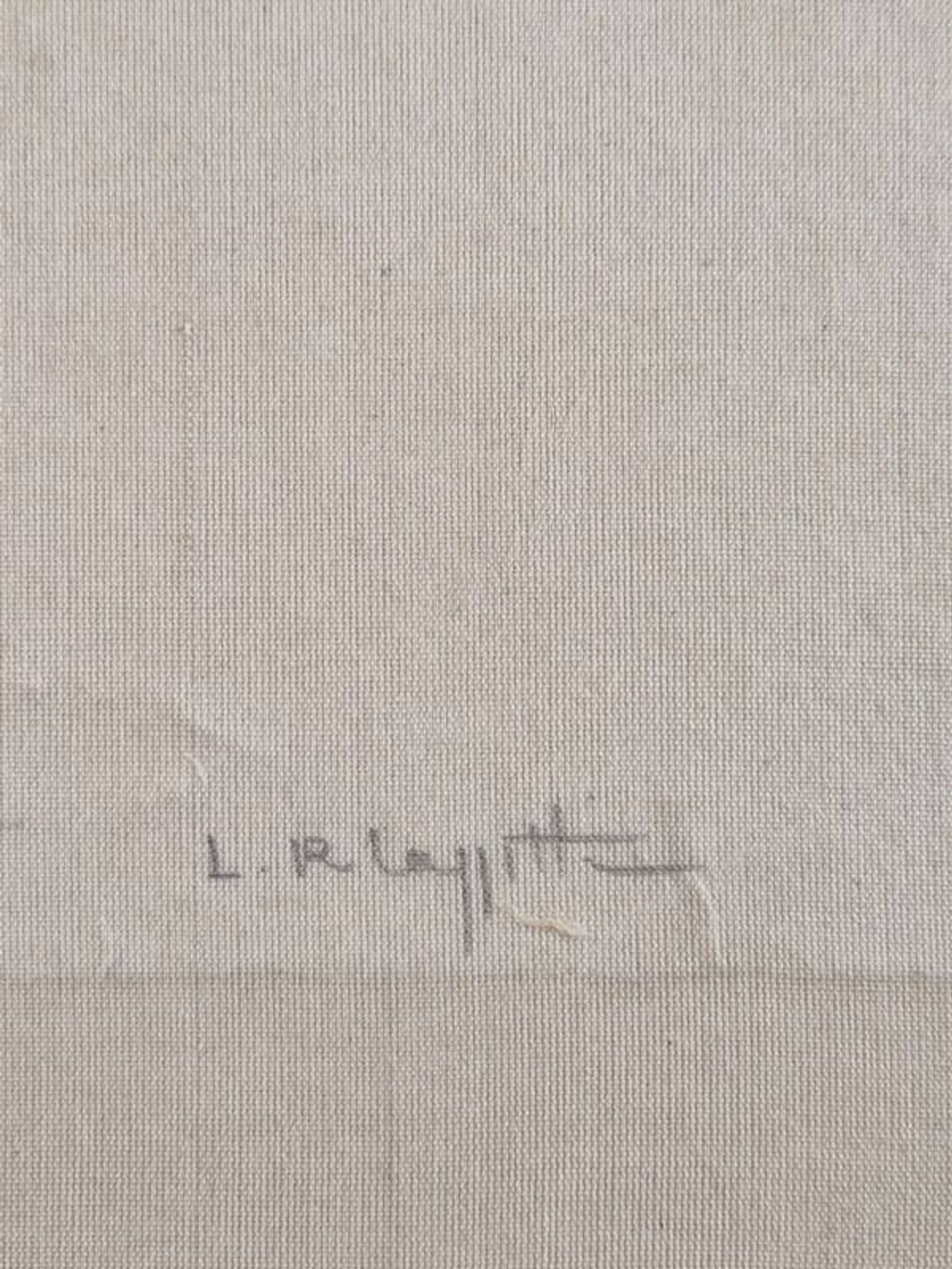 Dessin à l'aquarelle sur soie - Palmier - La Roche Laffitte (Né en 1943)