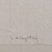 Dessin à l'aquarelle sur soie - Palmier - La Roche Laffitte (Né en 1943)