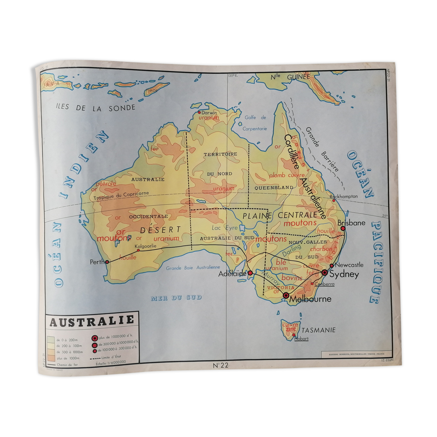 Educational poster Rossignol Australia and New World.