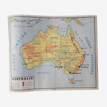 Educational poster Rossignol Australia and New World.